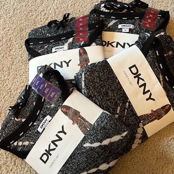 DKNY CAPRI PJ SET XXL lounging set of colors, black grayish cream - Picture 12 of 15